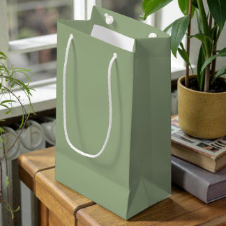 Sage Green Solid Color Trendy Simple Modern Klein Cadeauzakje