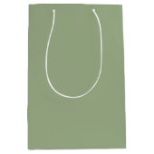 Sage Green Solid Color Trendy Simple Modern Medium Cadeauzakje (Voorkant)