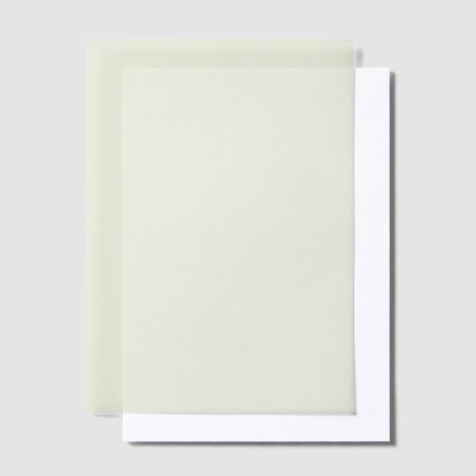 Sage Green Solid Color Wedding Liner Vellum Uitnodigingen