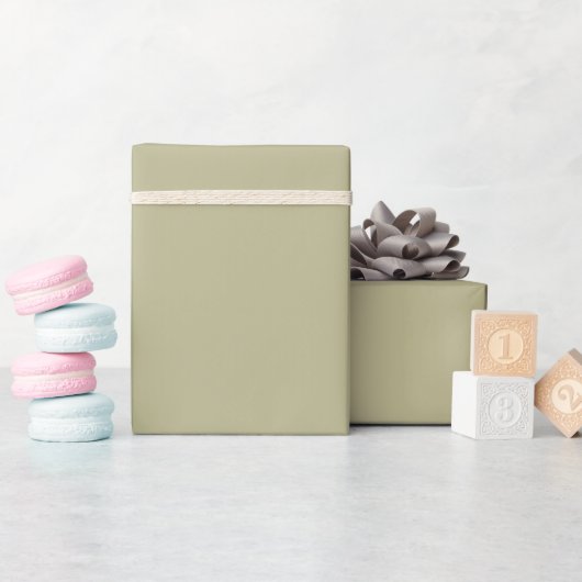 Sage Green Solid Color Wrapping Paper Cadeaupapier (Baby Shower)