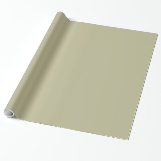 Sage Green Solid Color Wrapping Paper Cadeaupapier (Uitgerold)