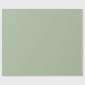 Sage Green Solid Color Wrapping Paper Roll Cadeaupapier (Vlak)