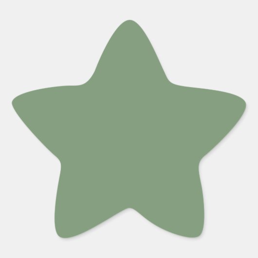 Sage Green Star Sticker (Voorkant)
