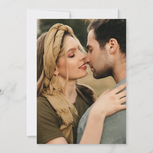 Sage Green String Lights Modern Script Bewaar de Save The Date (Achterkant)