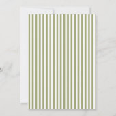 Sage Green Stripe Wedding Kaart (Achterkant)