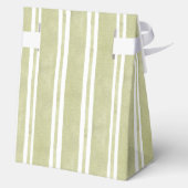 Sage green stripes elegant bridal shower favors bedankdoosjes (Achterkant)