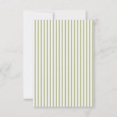 Sage Green Stripes Grand millennial Bedankkaart (Achterkant)