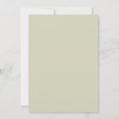 Sage Green Stripes Wedding Invitation Kaart (Achterkant)