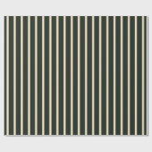 Sage Green Stripes Wrapping Paper Cadeaupapier (Vlak)