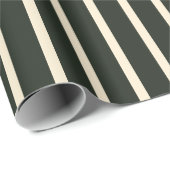 Sage Green Stripes Wrapping Paper Cadeaupapier (Rol Hoek)