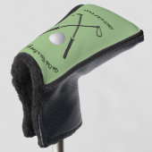 Sage Green Stylish Modern Golf Club Head Cover (3/4 voorkant)