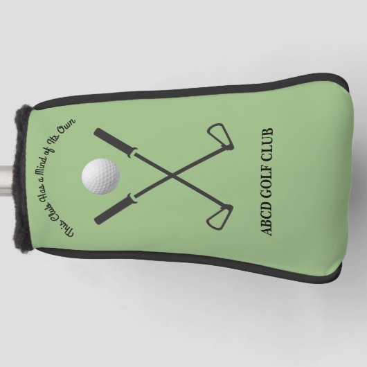 Sage Green Stylish Modern Golf Club Head Cover (Voorkant)