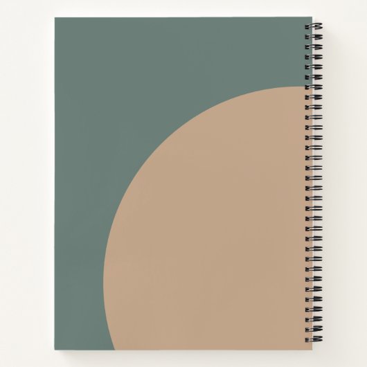 Sage Green Succulent Personalized Notitieboek (Achterkant)
