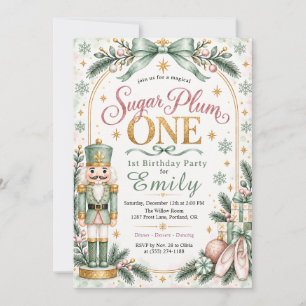 Sage Green Sugar Plum Is One Notenkraker 1e Verjaa Kaart