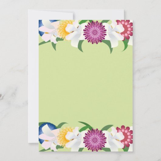 Sage Green | Summer Boho | Elegant Floral Wedding Kaart (Achterkant)