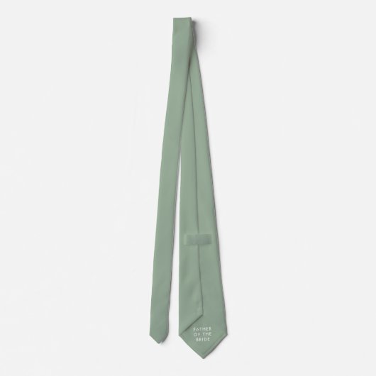 Sage Green Summer Custom Wedding Stropdas (Achterkant)