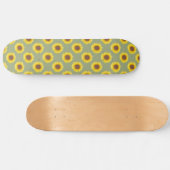 Sage Green Sunflower Persoonlijk Skateboard (Horizontaal)