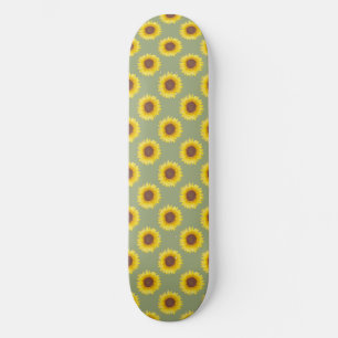Sage Green Sunflower Persoonlijk Skateboard