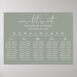 Sage Green Table Plan Wedding Seating Chart Poster