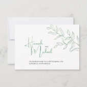 Sage green takmeel optie bruiloft RSVP Kaartje (Voorkant)