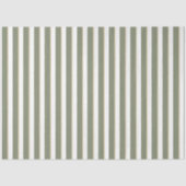 Sage Green Tan White Stripe Tissuepapier (Voorkant)