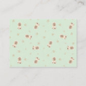 Sage Green Teddy Bear Baby shower Book Request Req Informatiekaartje (Achterkant)