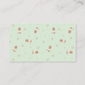 Sage Green Teddy Bear Baby shower Gift Registry Visitekaartje (Achterkant)