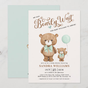 Sage Green Teddy Bear, we kunnen de douche snel af Kaart