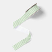 Sage Green Texture Stripe Grosgrain Ribbon 1,5 inc Lint (Achterkant)