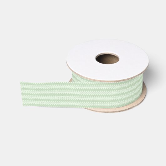 Sage Green Texture Stripe Grosgrain Ribbon 1,5 inc Lint (Spoel)