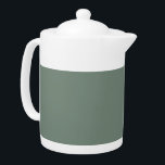 Sage Green Theepot<br><div class="desc">Hier is een koele, natuurlijke, effen kleur. Ontworpen in de prachtige staat Washington, VS, door een onafhankelijke freelance kunstenaar.</div>