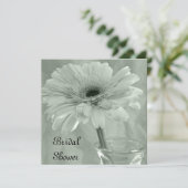 Sage Green Tinted Gerber Daisy Vrijgezellenfeest Kaart (Staand voorkant)