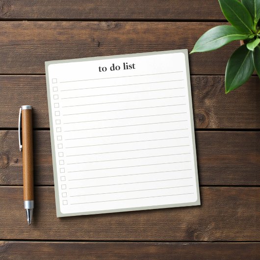 Sage Green To Do List Minimalist Teacher Notitieblok