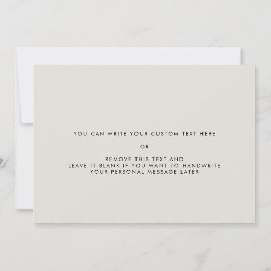 Sage green to my Ring bearer trouwdag card Kaart (Achterkant)