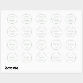 Sage Green Toile Bridal Shower Ronde Sticker (Vel)