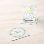 Sage Green Toile De Juoy Nesting Party Kartonnen Onderzetters (Insitu)