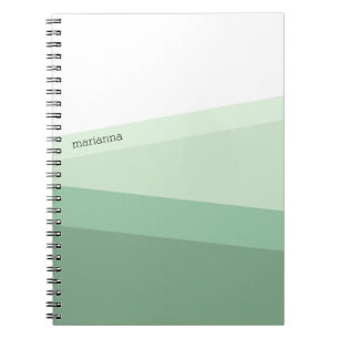 Sage Green Tones Geometric Pattern Notitieboek