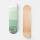 Sage Green Tones Geometric Pattern Persoonlijk Skateboard (Voorkant)