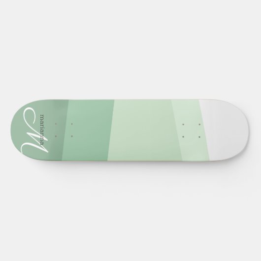 Sage Green Tones Geometric Pattern Persoonlijk Skateboard (Horizontaal)