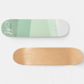 Sage Green Tones Geometric Pattern Persoonlijk Skateboard (Horizontaal)