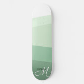 Sage Green Tones Geometric Pattern Persoonlijk Skateboard (Voorkant)