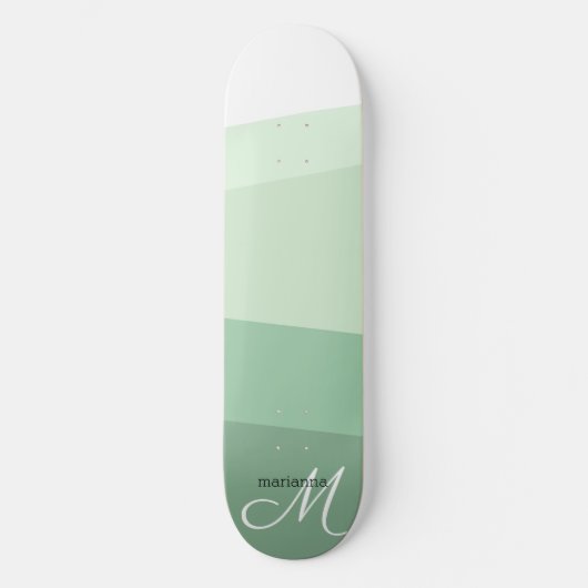 Sage Green Tones Geometric Pattern Persoonlijk Skateboard (Voorkant)