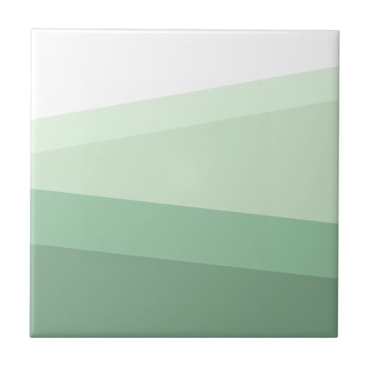 Sage Green Tones Geometric Pattern Tegeltje (Voorkant)