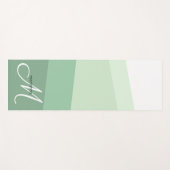 Sage Green Tones Geometric Pattern Yogamat (Voorkant (horizontaal))