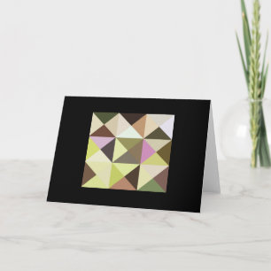 Sage Green Tones Quilt Square Geometric Note Kaart
