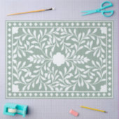 Sage Green Traditional Bone Inlay Decoupage Paper Tissuepapier (Craft)