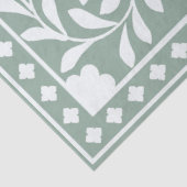 Sage Green Traditional Bone Inlay Decoupage Paper Tissuepapier (Detail)