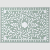 Sage Green Traditional Bone Inlay Decoupage Paper Tissuepapier (Voorkant)