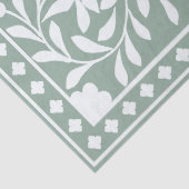 Sage Green Traditional Bone Inlay Decoupage Paper Tissuepapier (Detail)