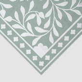 Sage Green Traditional Bone Inlay Decoupage Paper Tissuepapier (Detail)
